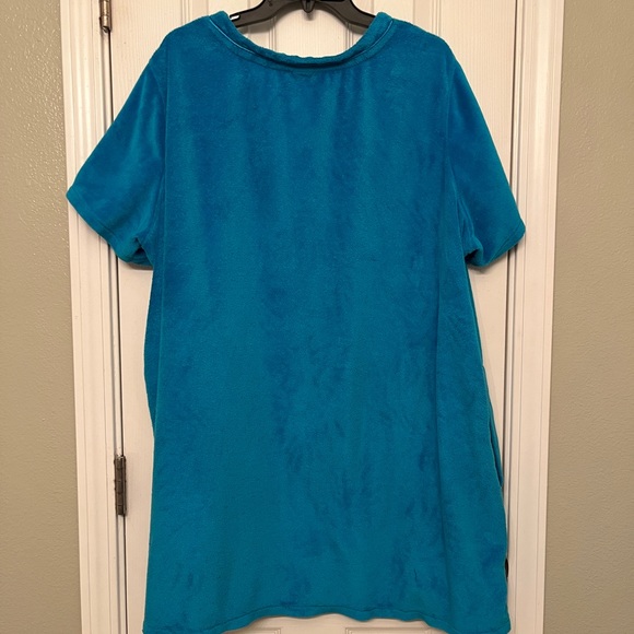 Robe plus size 2X Teal with pockets - Picture 3 of 3